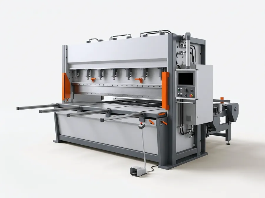 Hydraulic guillotine shearing machine for sheet metal